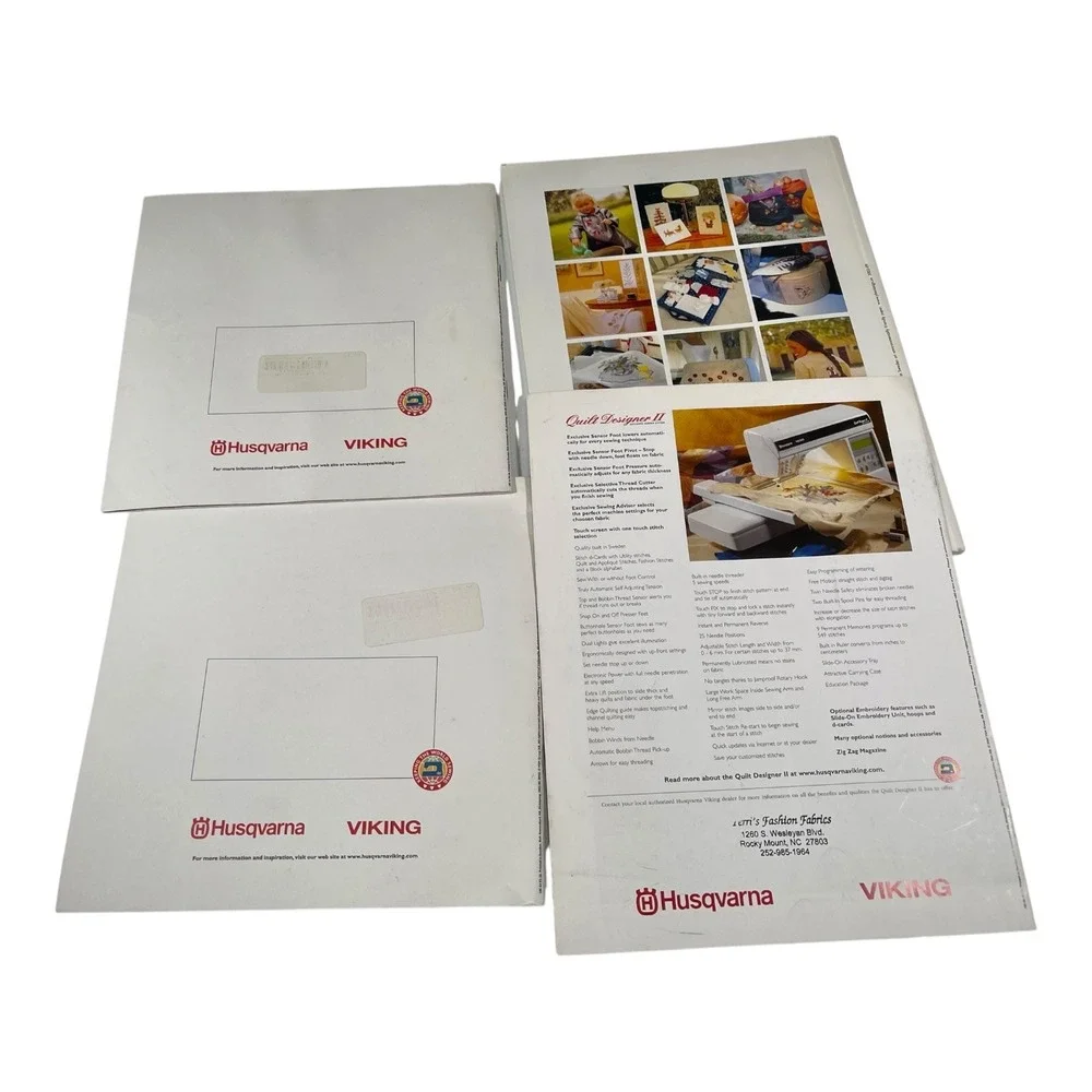 Husqvarna‎ Viking Multicolor Sewing Booklets Embroidery Quilting Patterns Lot